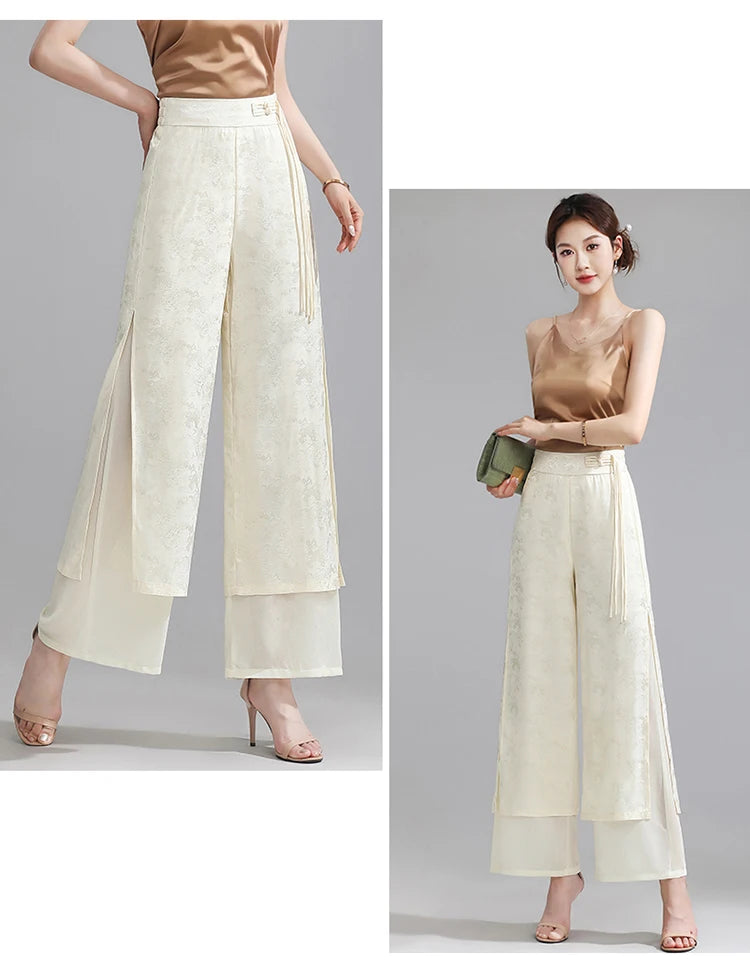 PENDRA Chiffon Wide Trousers Pants