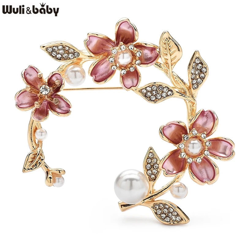 PENDRA Florawreath Beautiful Flower Wreath Brooch