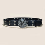 PENDRA Rheaine Leather Punk Hollow Belt