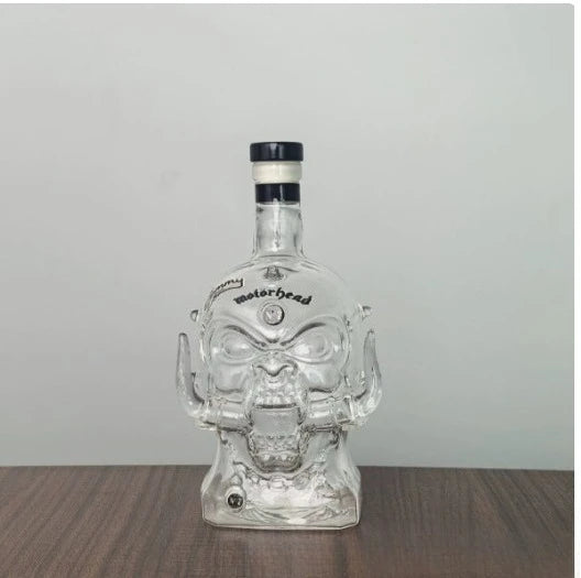 Motörhead Band Skull Glass Decanter Sticker Surface Whiskey Bottle Rock Style Bar Home Decor Collectible Gift