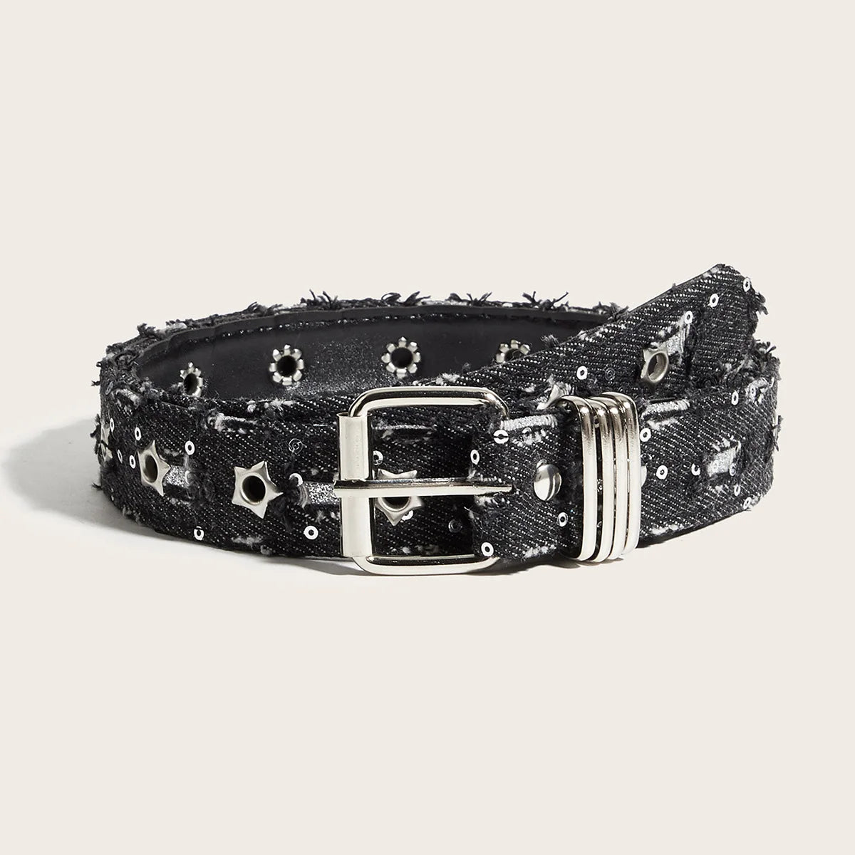 PENDRA Orlaellea Black Pin Buckle Star Luxury Belt