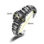 Classic Vintage Mighty Lion Head Metal Open Bracelet for Men Women Animal Bracelet Fashion Punk Biker Jewelry Gift Adjustable