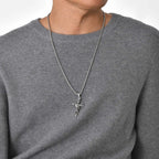 PENDRA Cross Circle Pendant Necklace