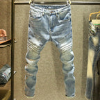 Designer Men's Jeans Luxury Fashion Slim Fit Denim Jeans Stylish korean and Casual Spring and Autumn Look Casual Pencil Pants