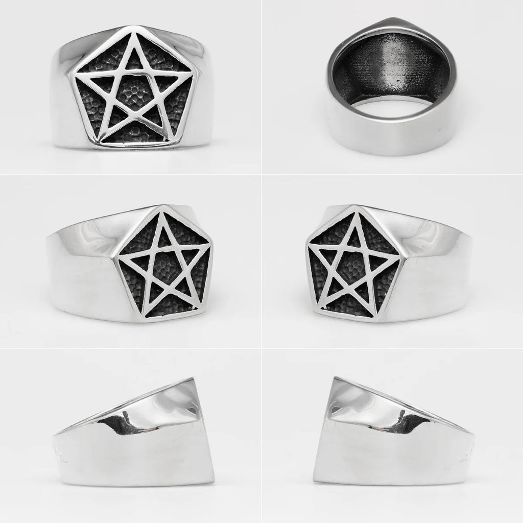 PENDRA Pentagram Punk Charm Ring