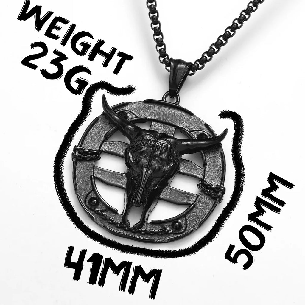 Argail Bull Cowboy Men Necklaces Stainless Steel Pendant Chain Women Punk Fashion Jewelry New In Accessories Gifts Wholesale