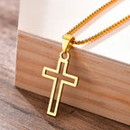 PENDRA Cross Hollow Pendant Necklace