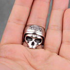 PENDRA Rider Life Skull Steel Ring