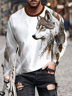 PENDRA Eagle Long Sleeve Print T-Shirt