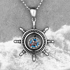 PENDRA Rudder Compass Steel Necklace