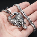 PENDRA Ravenodin Nordic Double Raven Pendant Necklace