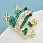 PENDRA Lovely Enamel Frog Brooch