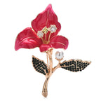 PENDRA Orchidelle Large Enamel Orchid Flower Brooch