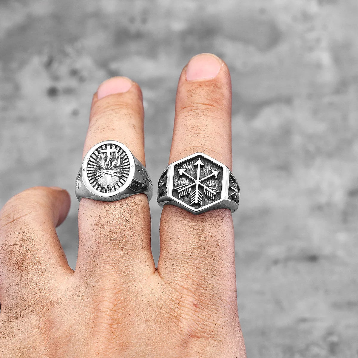 Arrow of Eros Stainless Steel Mens Rings Unique Charm Punk for Couple Male Boyfriend Biker Jewelry Creativity Gift Wholesale