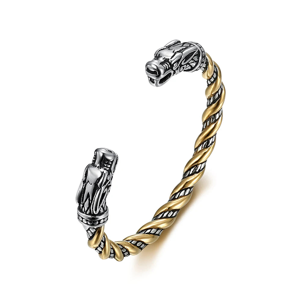 PENDRA Ouroboros Snake Stainless Steel Chain Bracelet