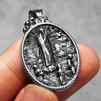 Virgin Mary Stainless Steel Men Necklaces Pendants Chains Women Jewelry New Cool Powerful Amulet Accessories Gifts Wholesale