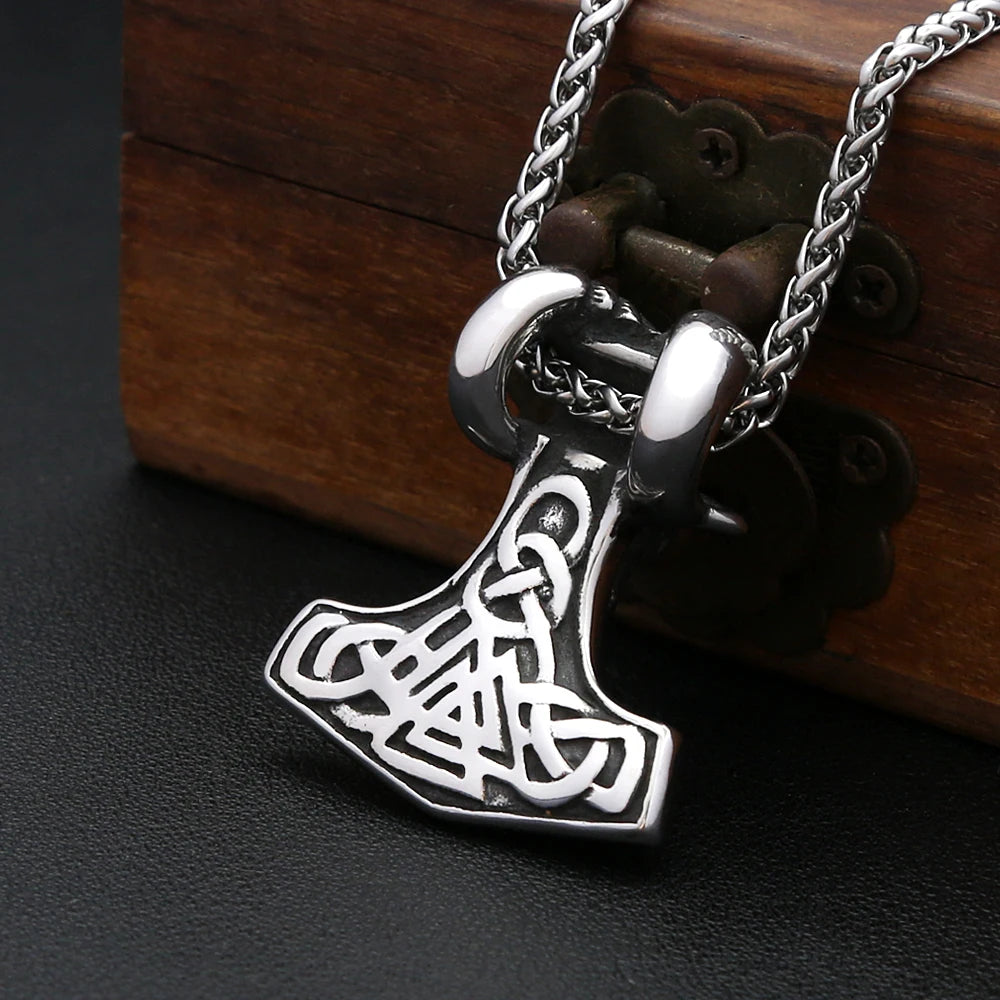 PENDRA Mjolnir Nordic Viking Thor Hammer Necklace