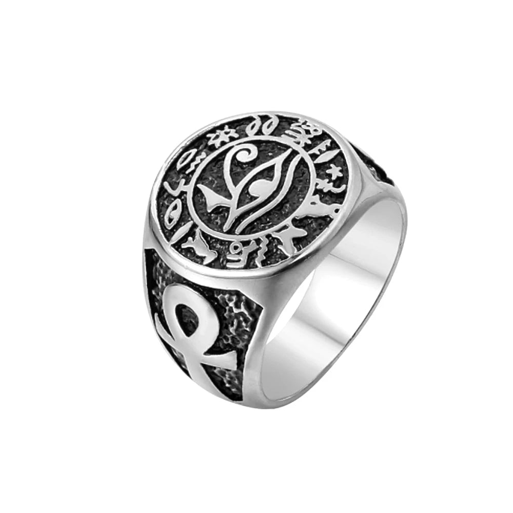 PENDRA Horus Egyptian Eye of Horus Ring