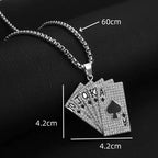 PENDRA Flamecross Rhinestone Flame Cross Pendant