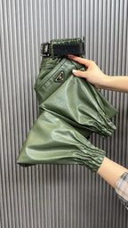 PENDRA PU Leather Warm Pants