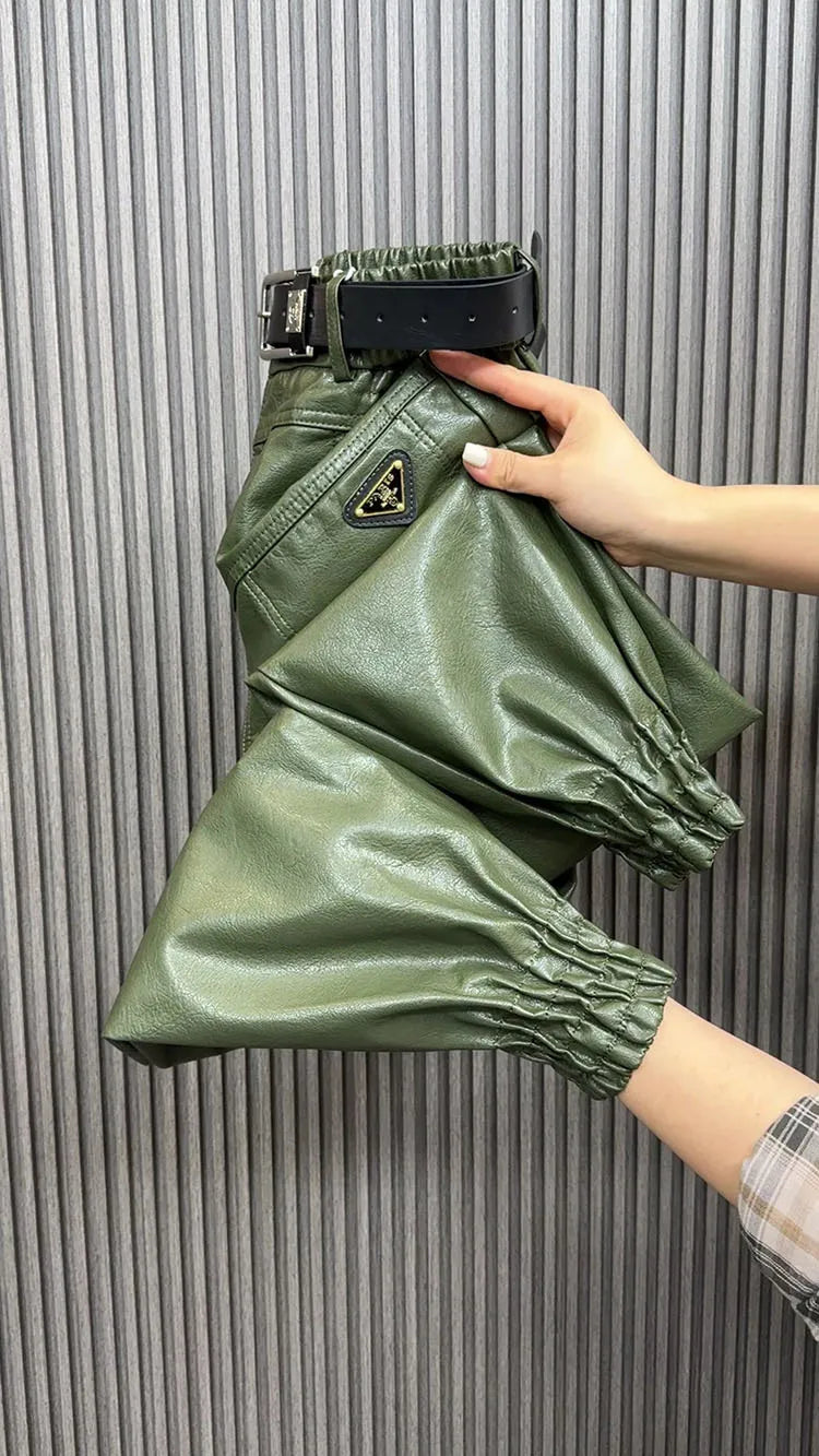 PENDRA PU Leather Warm Pants