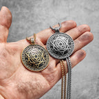 PENDRA Judaism Star David Steel Necklace