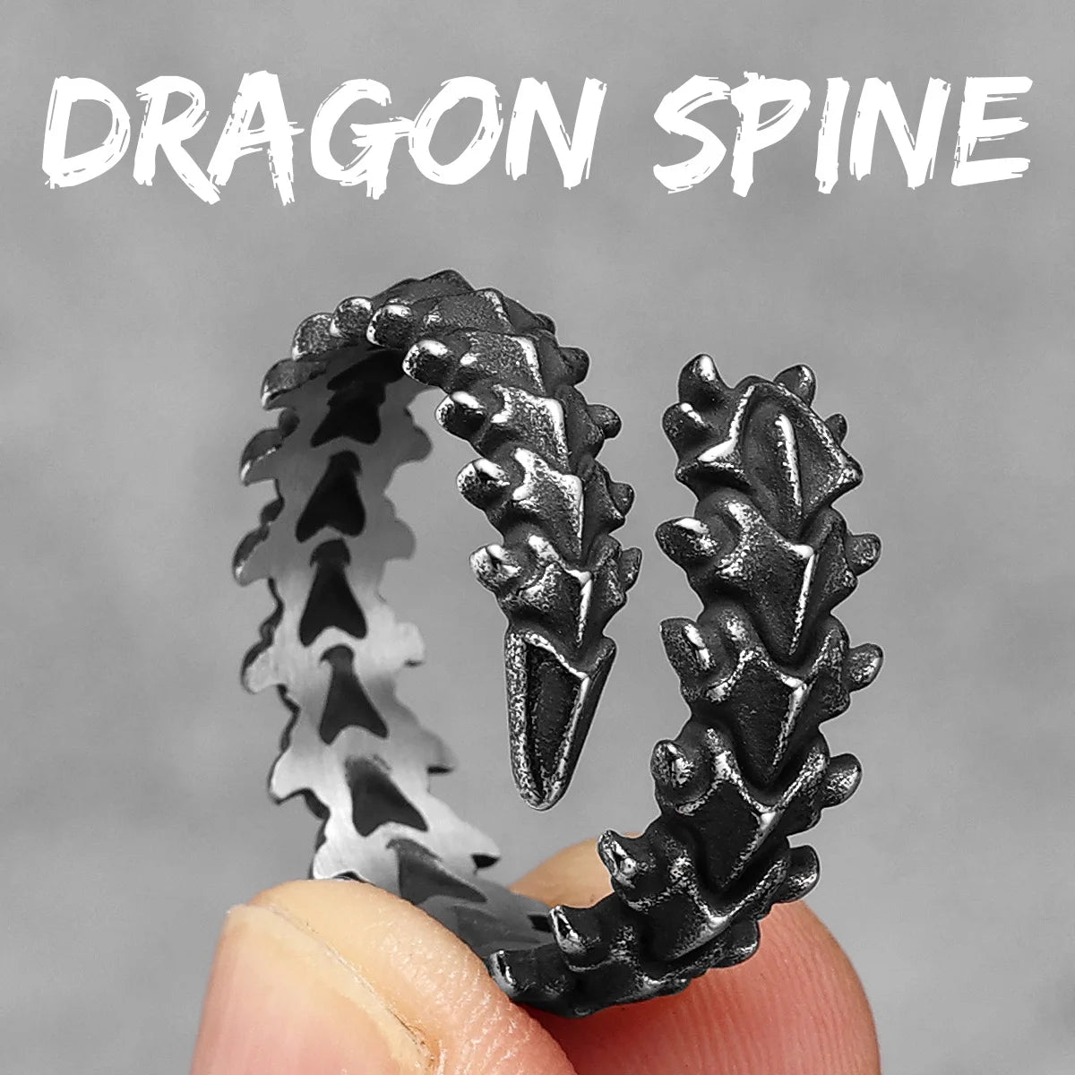 Stainless Steel Men Rings Eivil Dragon Spine Punk Trendy for Women Biker Fashion Jewelry Halloween Creativity Gift Wholesale