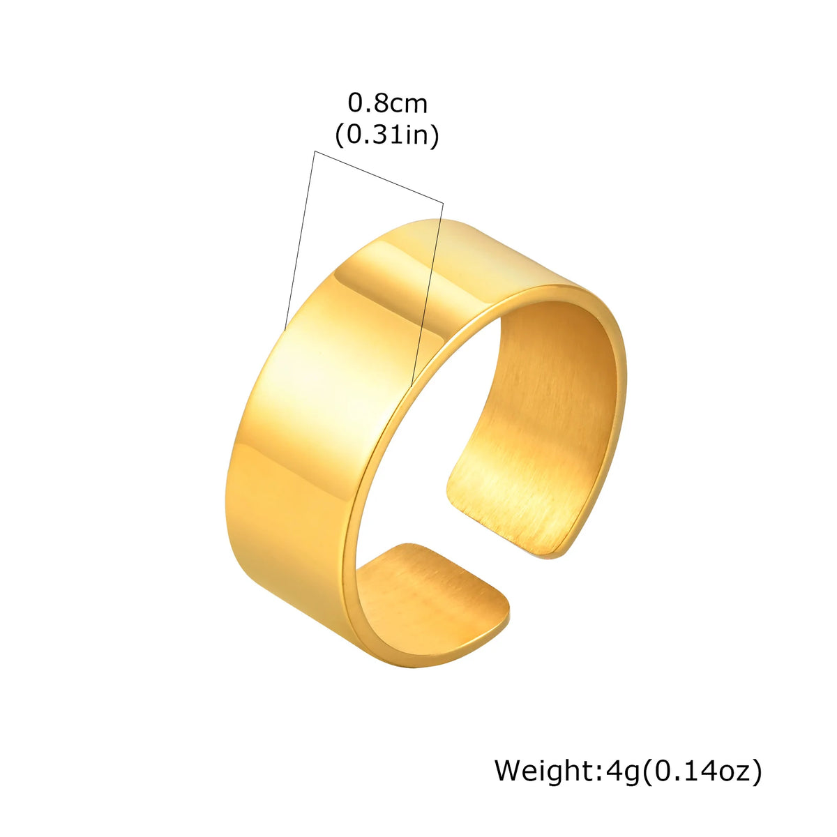 PENDRA Bend High Polished Steel Ring