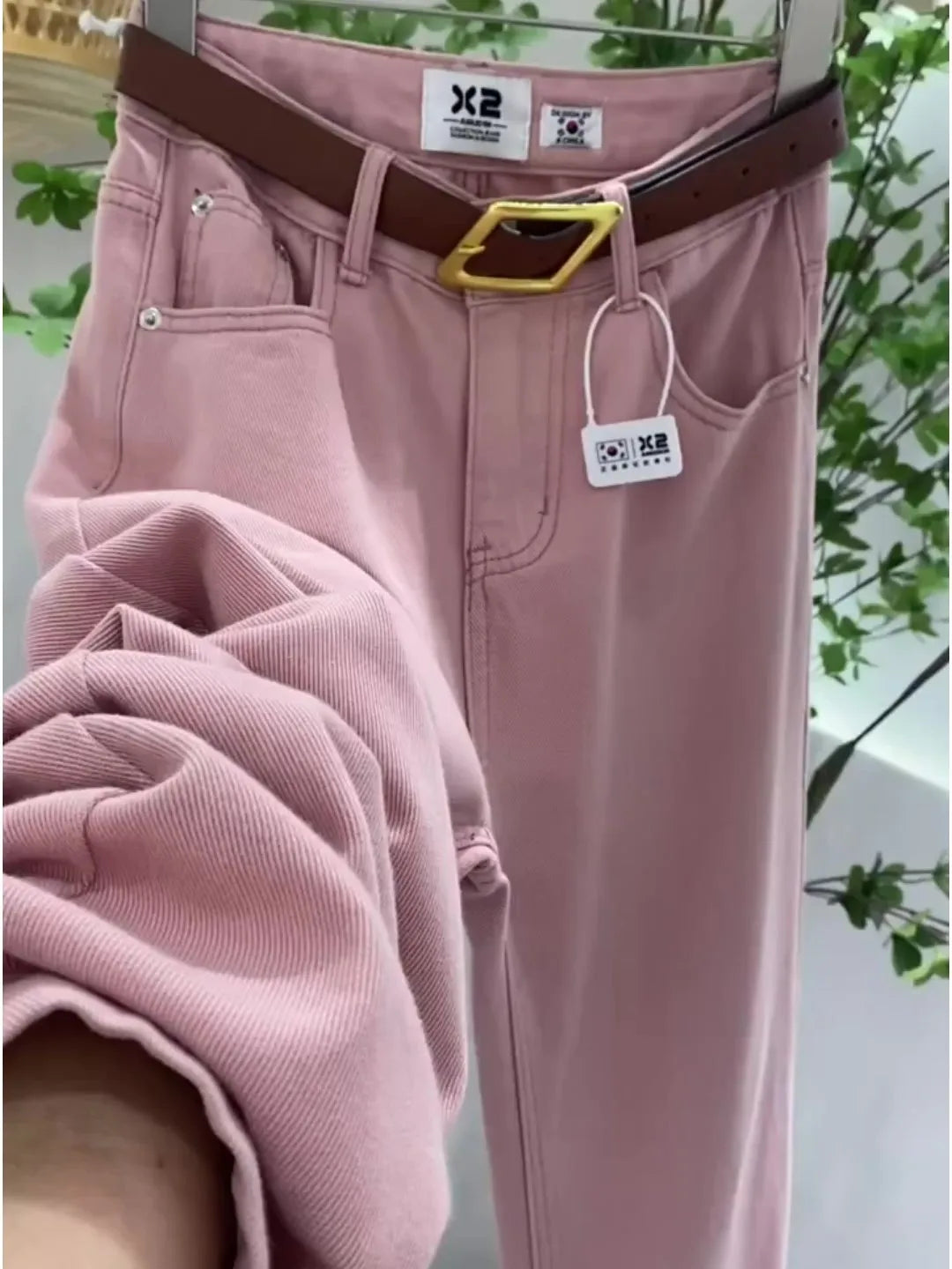 PENDRA Greenwash High Waist Wide Leg Jeans