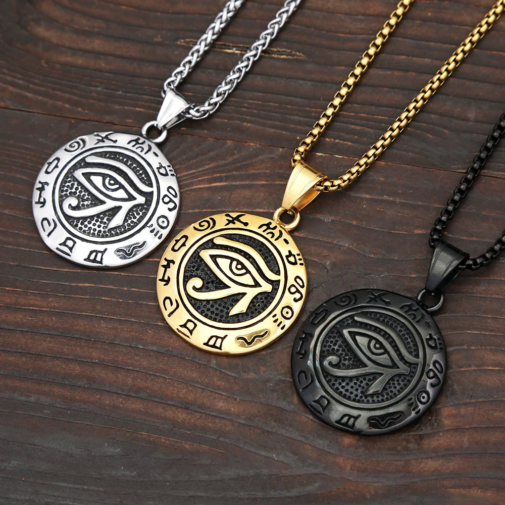 PENDRA Horus Stainless Steel Eye of Horus Pendant