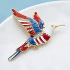 PENDRA American Flag Eagle Bird Brooch