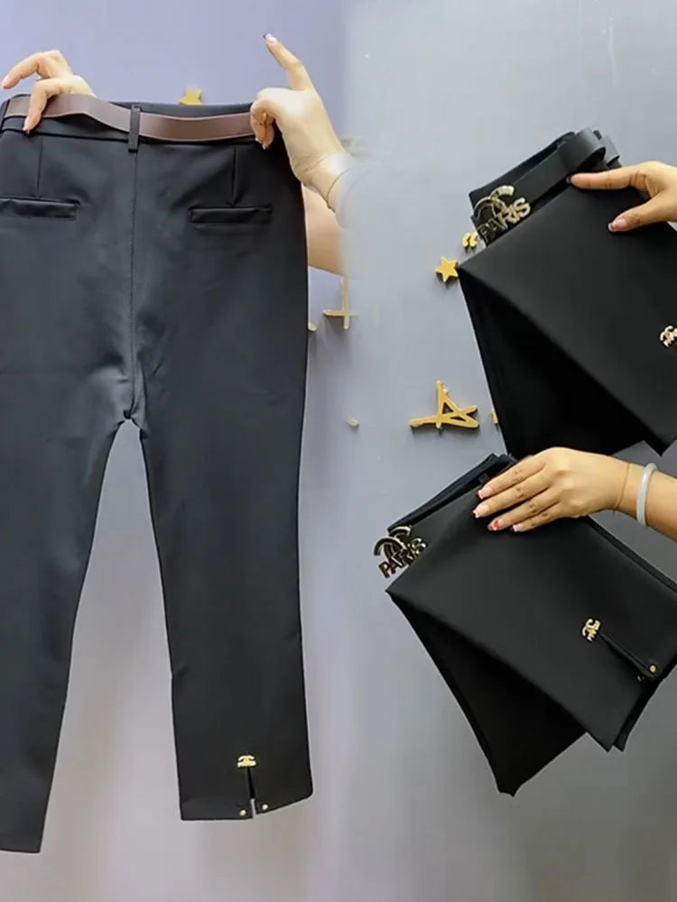 2024 High Waist Harem Pants Women Vintage Black Baggy Ankle-length Pencil Pantalones Casual Ol Trousers New Sweatpants