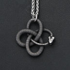 PENDRA Ouroboros 316L Stainless Steel Snake Pendant