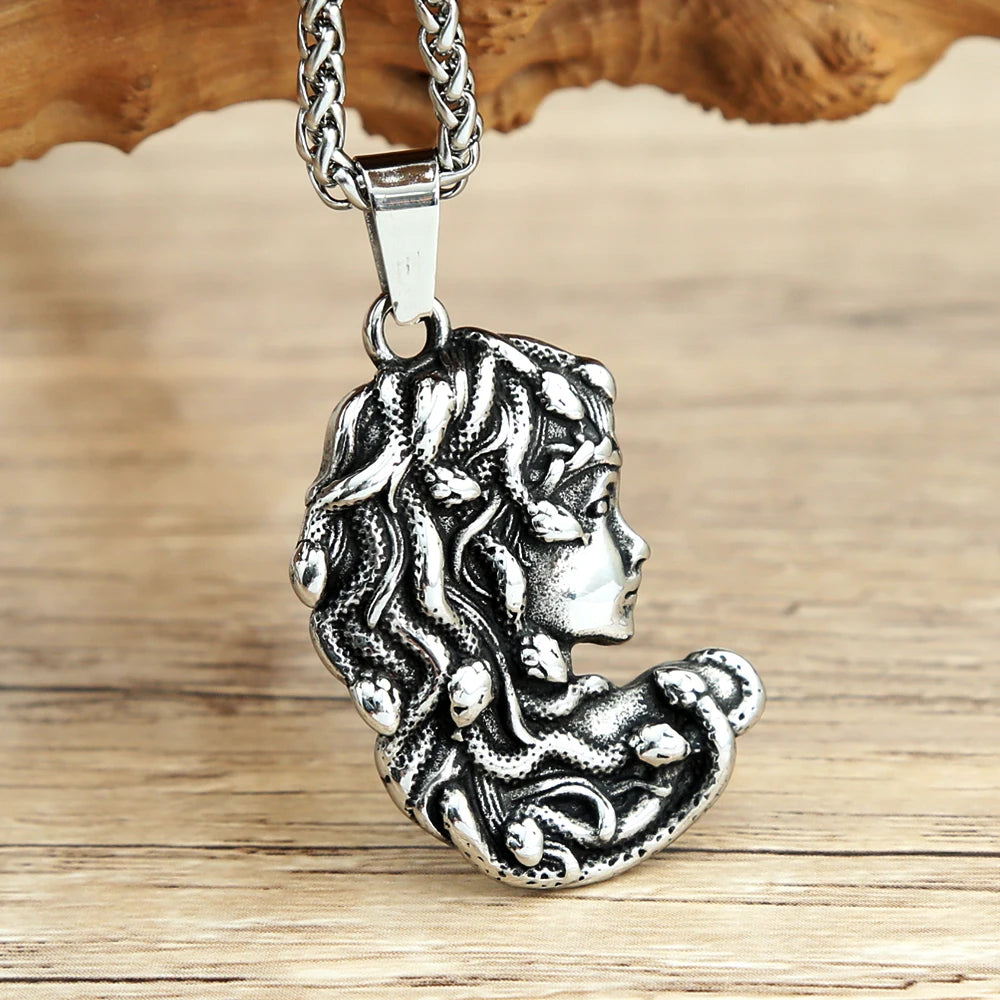 PENDRA Medusa Gothic Vintage Pendant Necklace