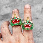 PENDRA Chinese Lion Dance Steel Ring