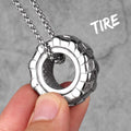 PENDRA Tire Fitness Gym Steel Necklace