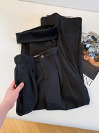 PENDRA Cashmere Touch High Waist Wide Leg Pants