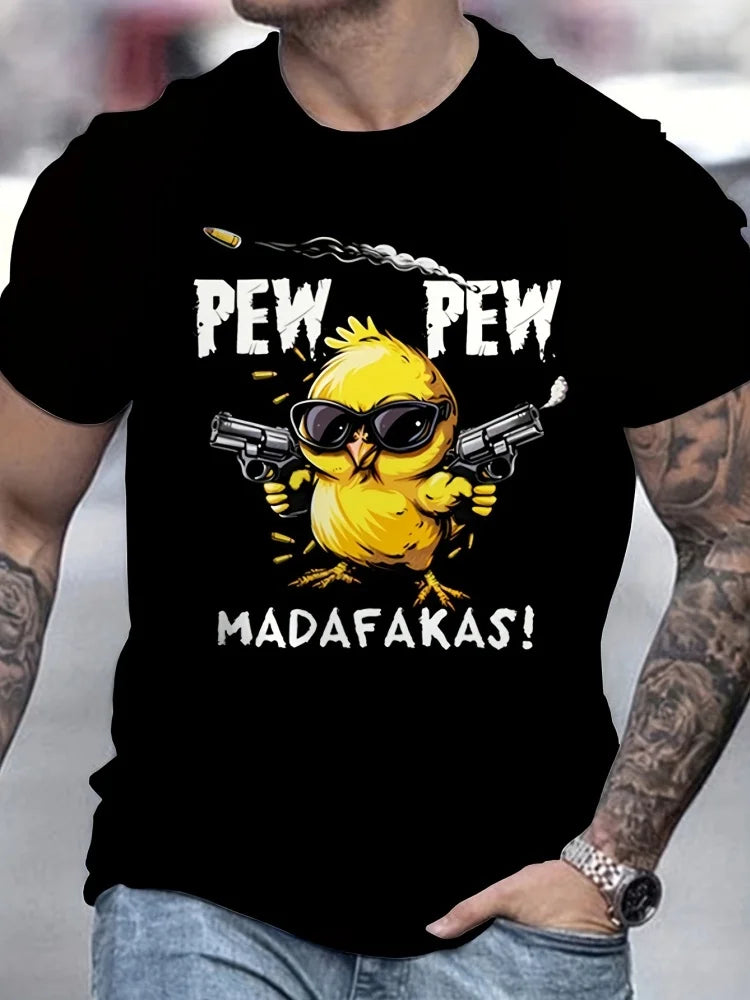 PENDRA Workout Training Loose Comfortable Printed Short Sleeve T-Shirt