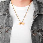 PENDRA Dumbbell Fitness Boyfriend Steel Necklace