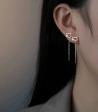 VENTFILLE 925 Sterling Silver Drop Earring For Women Zircon Crystal Hollow Out Cat Personality Jewelry Gift Dropshipping