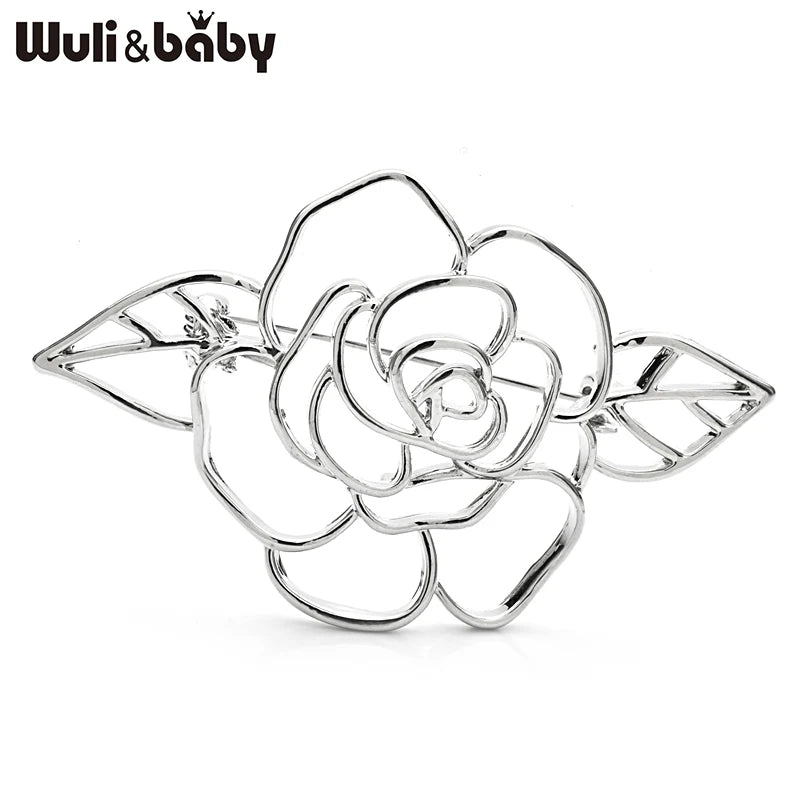 PENDRA Rosalia Rose Flower Brooch