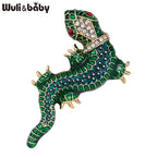 PENDRA Gecko Gleam Enamel Rhinestone Gecko Brooch