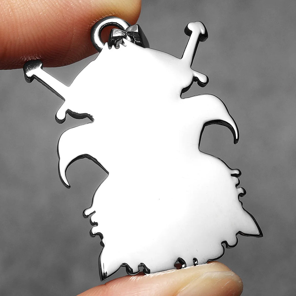 Viking Pirates Crow Men Necklaces Stainless Steel Pendant Chain Women Punk Fashion Jewelry New In Accessories Gifts Wholesale