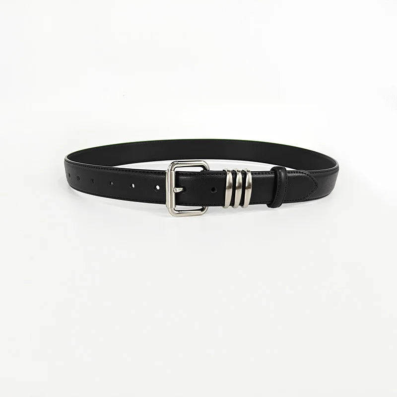Women's Fashion Genuine Leather Belts Female Gothic Accessories High Quality Punk Waistband Dress Jeans Belts For Woman and men