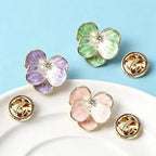 PENDRA Pansyelle Pansy Flower Collar Pin
