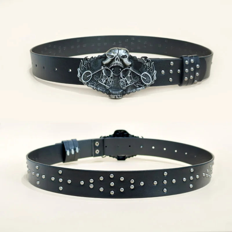 PENDRA Jadeene Leather Western Gothic Belt