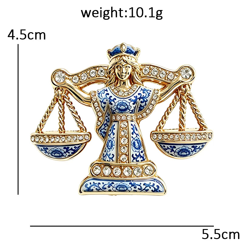 PENDRA Libra Zodiac Sign Brooch