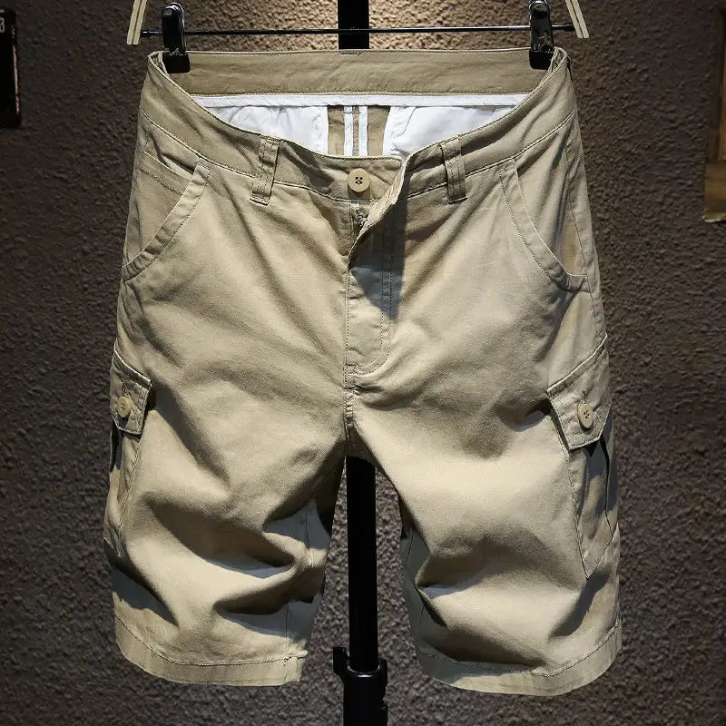 PENDRA Short Slim White Solid Color Cowboy Cotton Denim Jeans