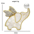 PENDRA Cute With Wings Elephant Brooch