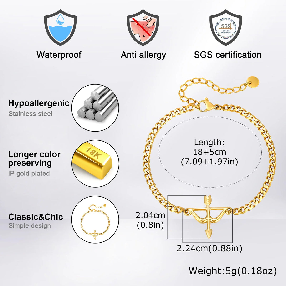 PENDRA Arrow Curb Bracelet